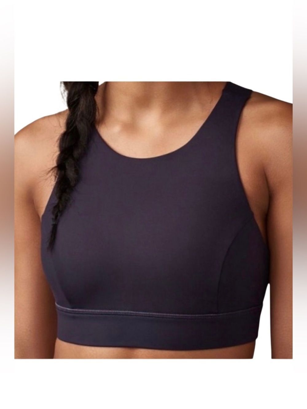 Lululemon Fast Free Bra (Nulux) Black Grape Size 6 Sports Bra